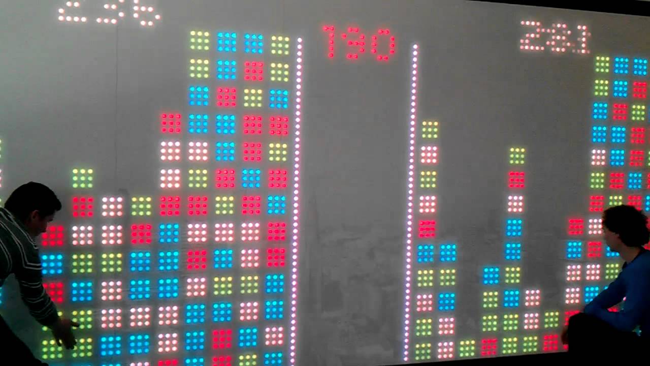 interactive wall of light nebula kids play