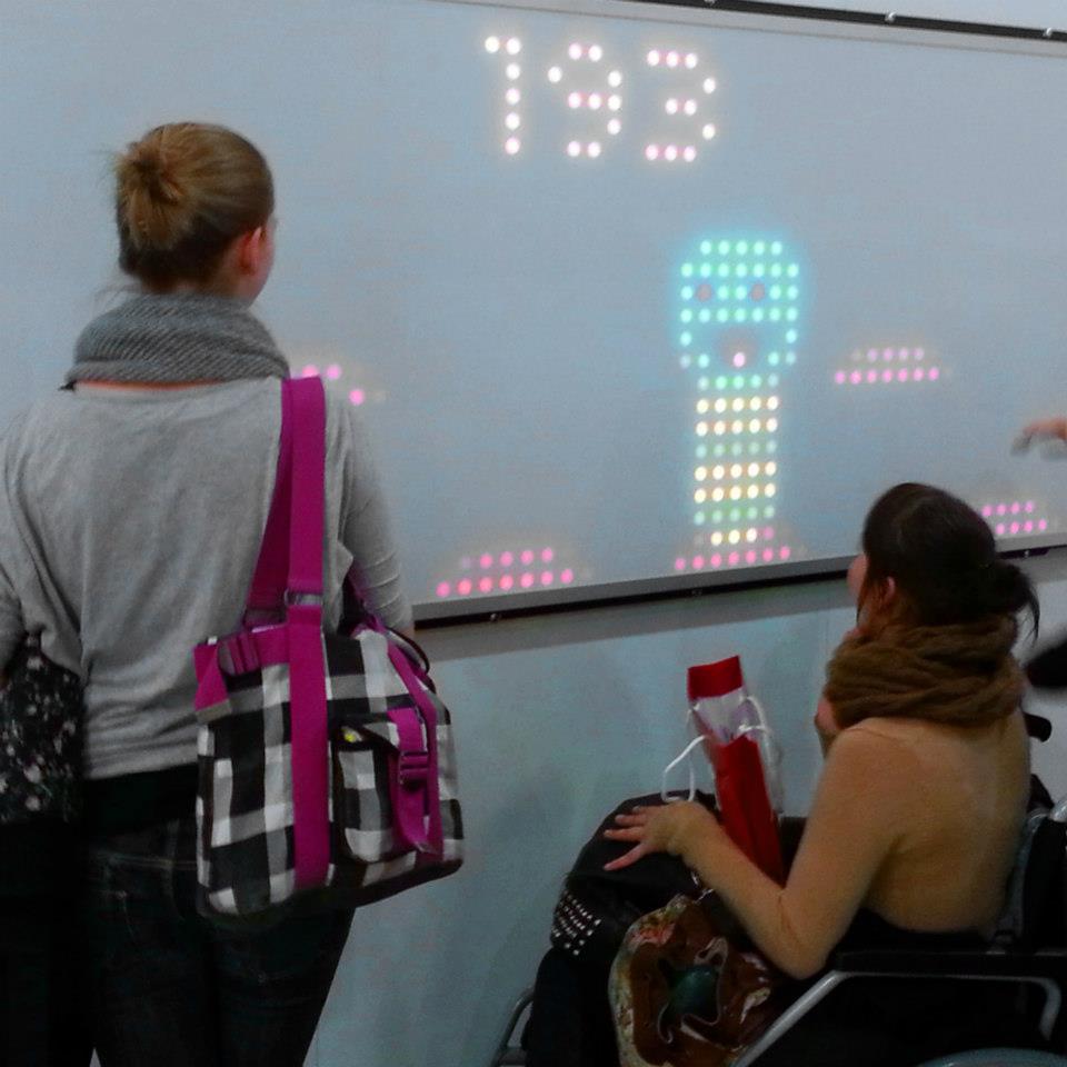interactive wall of light nebula kids play