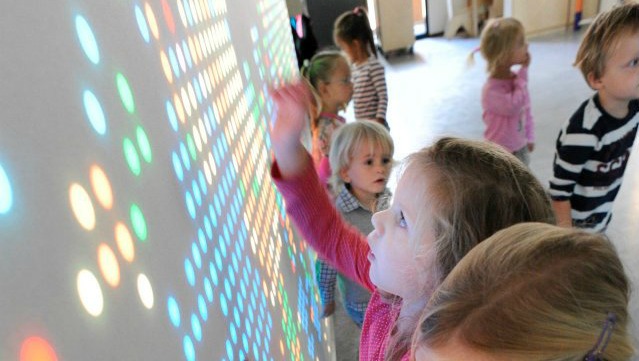interactive light wall kids play nebula
