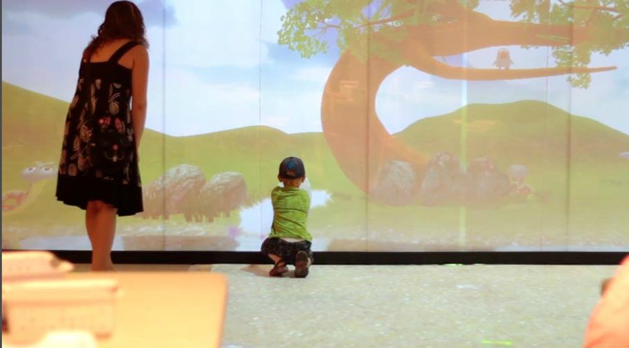po mo interactive wall floor