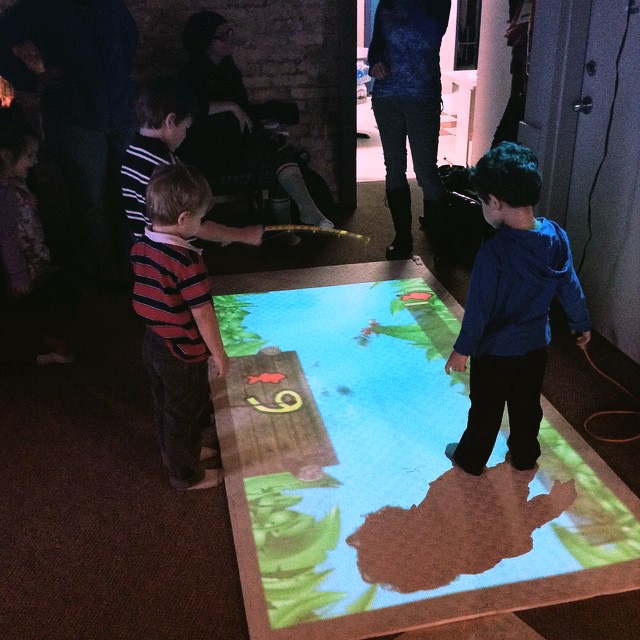 po mo interactive wall floor