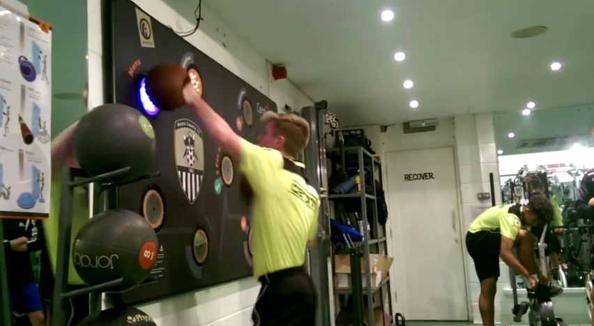 cardiowall interactive reaction wall football club