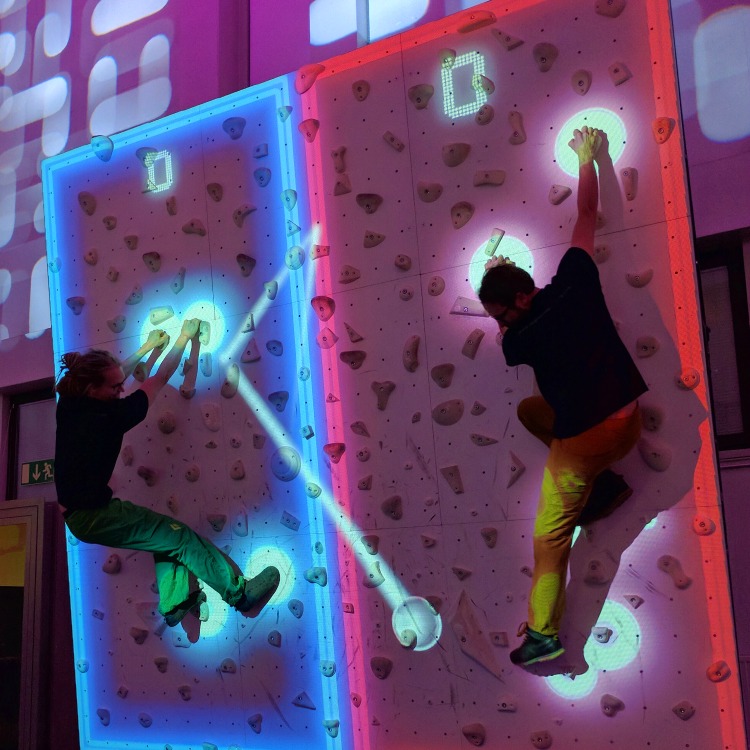 interactive climbing wall